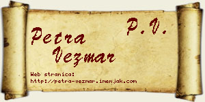 Petra Vezmar vizit kartica
